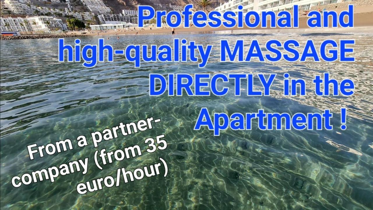 パタラバカDeluxe Seaview-Sunsets !Transfe-R Inc! Pool,2Aircond,2Tv65",600Mb Dishwasher,,2 Beaches,Anfi-Viewアパートメント エクステリア 写真