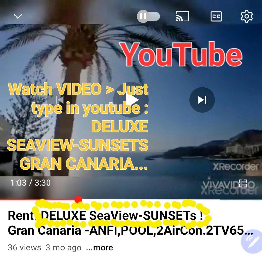 パタラバカDeluxe Seaview-Sunsets !Transfe-R Inc! Pool,2Aircond,2Tv65",600Mb Dishwasher,,2 Beaches,Anfi-Viewアパートメント エクステリア 写真